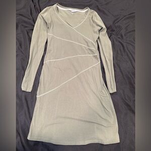 Athleta Olive Green Long Sleeve Dress